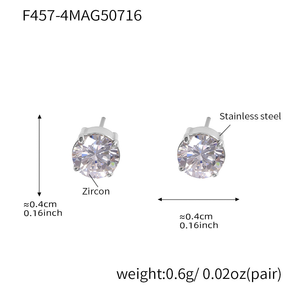 Planderful Super Flash 5A Zircon Stud Earrings For Women