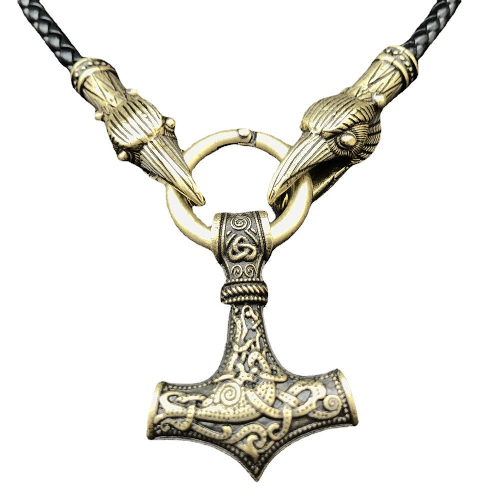 Nordic Myth Viking Amulet Hammer Necklace for Men