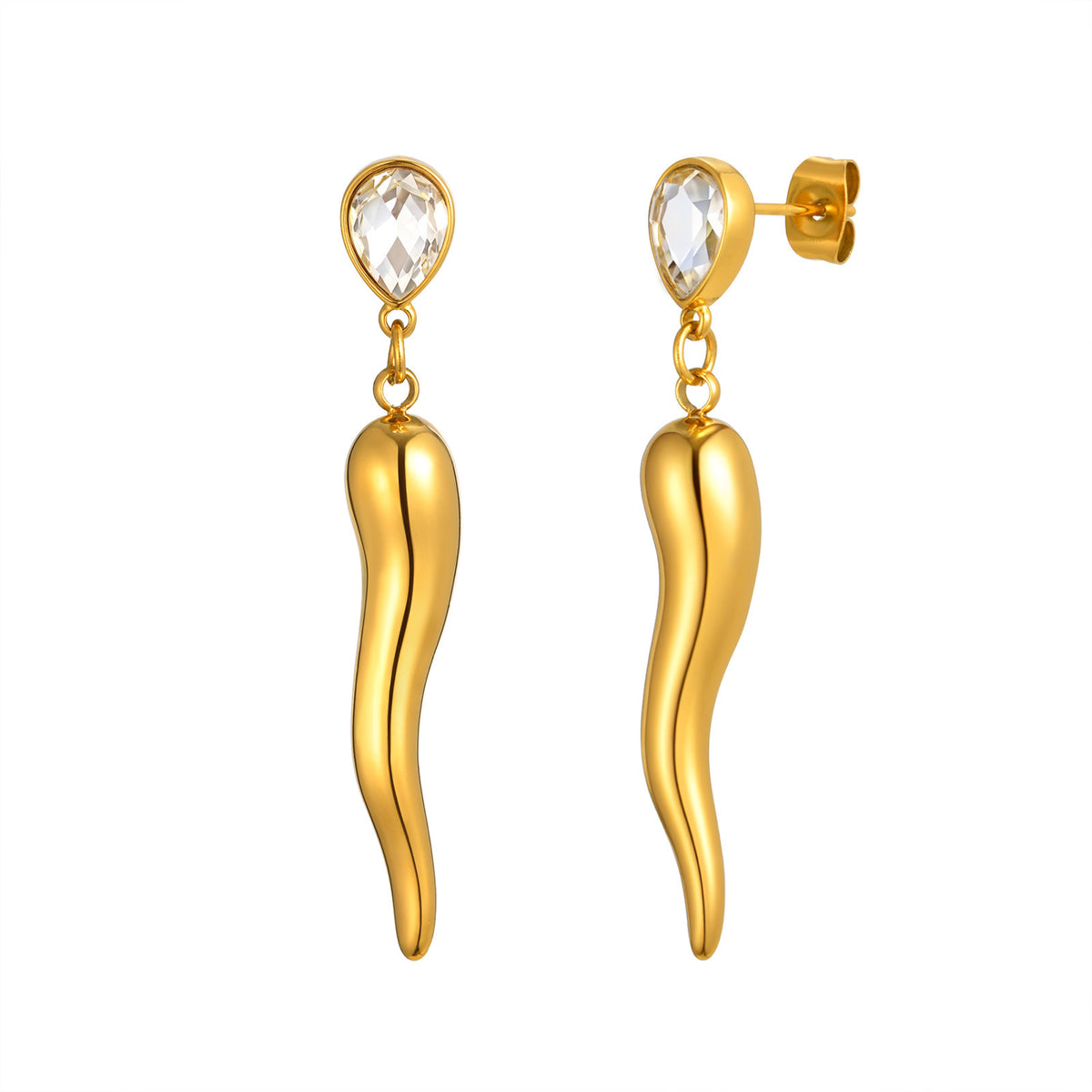 Sculptural Gold-Tone Drop Earrings — 3 Styles