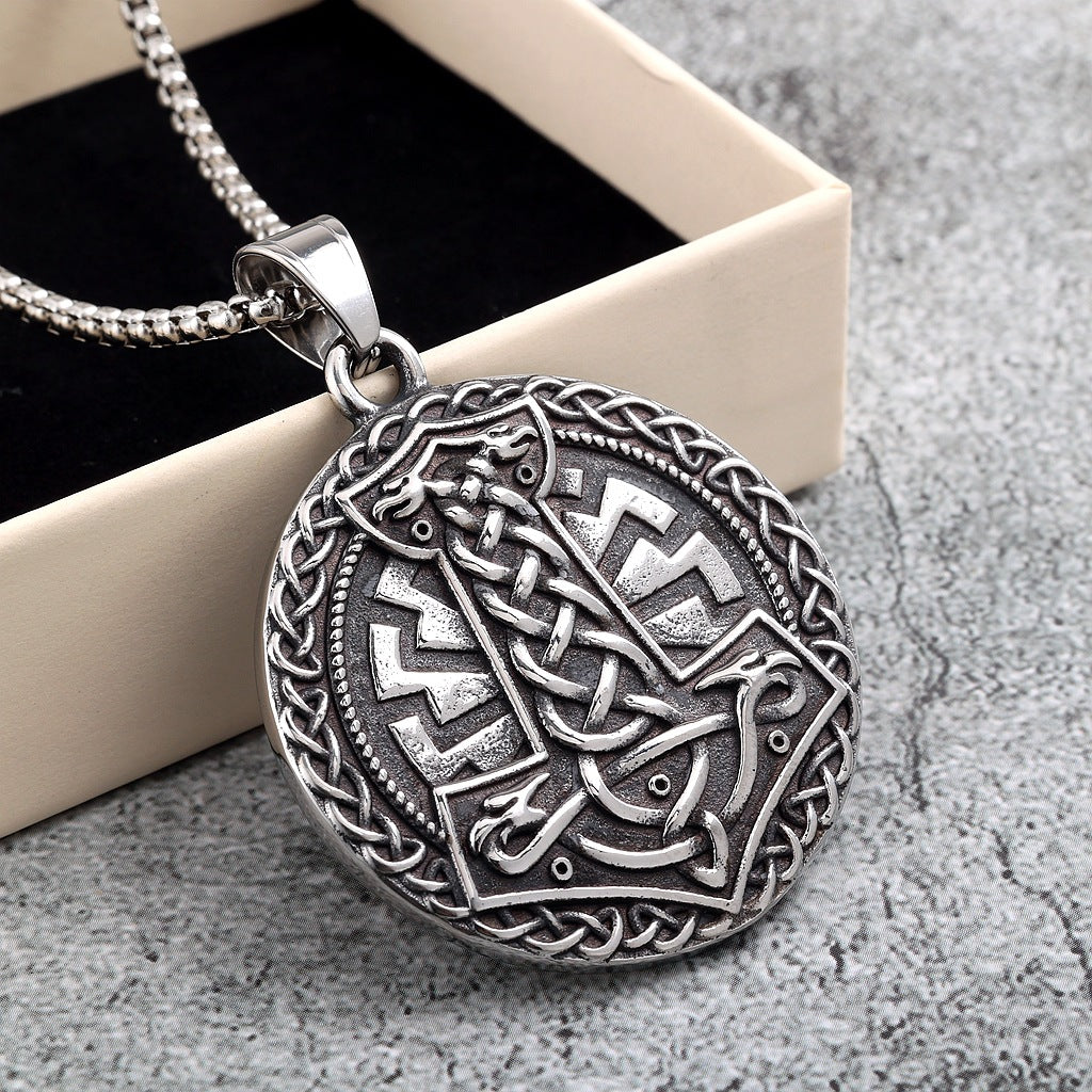 Punk Viking Stainless Steel Pendant Necklace