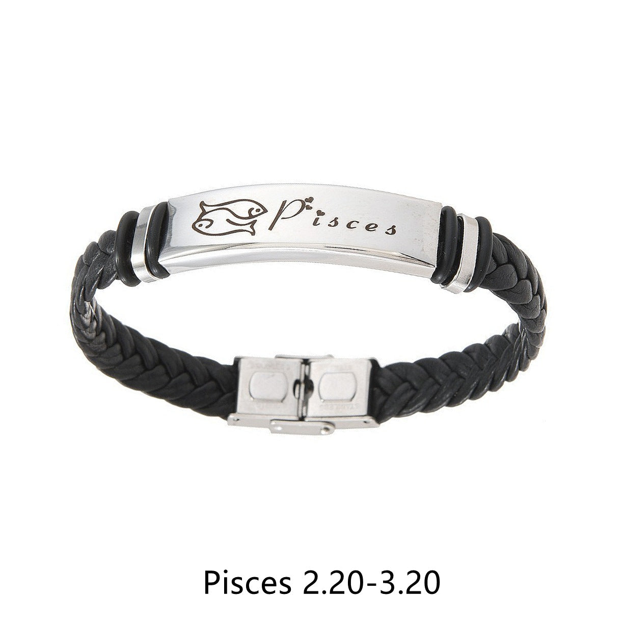 Planderful Twelve Constellations Leather Bracelet For Him