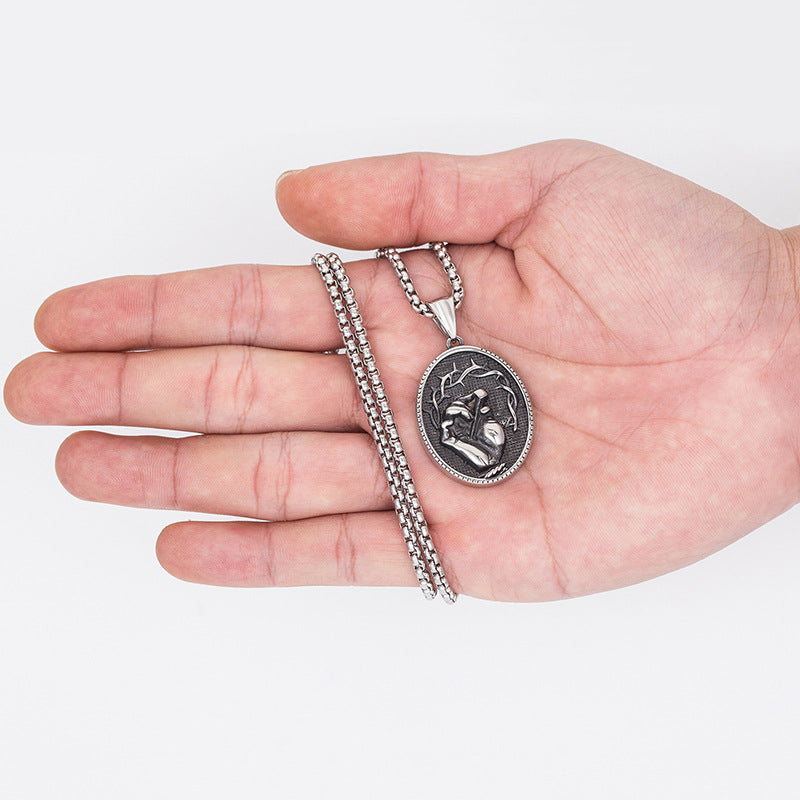 Steel Necklace - Statement Men's Pendant Chain