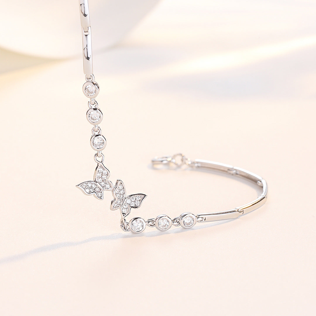 Butterfly Star 925 Sterling Silver Women's Bracelet