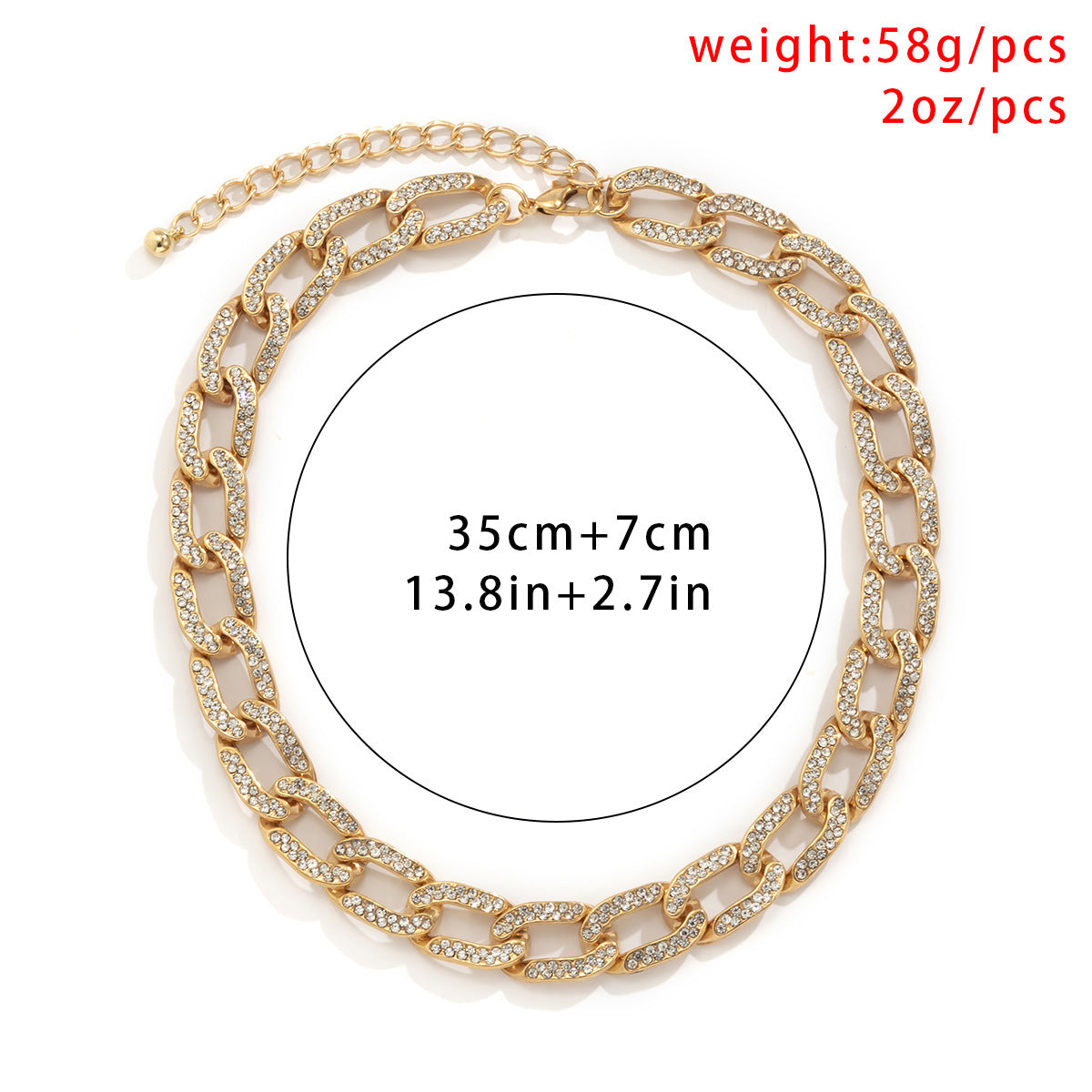 Planderful Cross Necklace Women Zircon Cuban Button Chain Versatile Statement Jewelry Vienna Verve