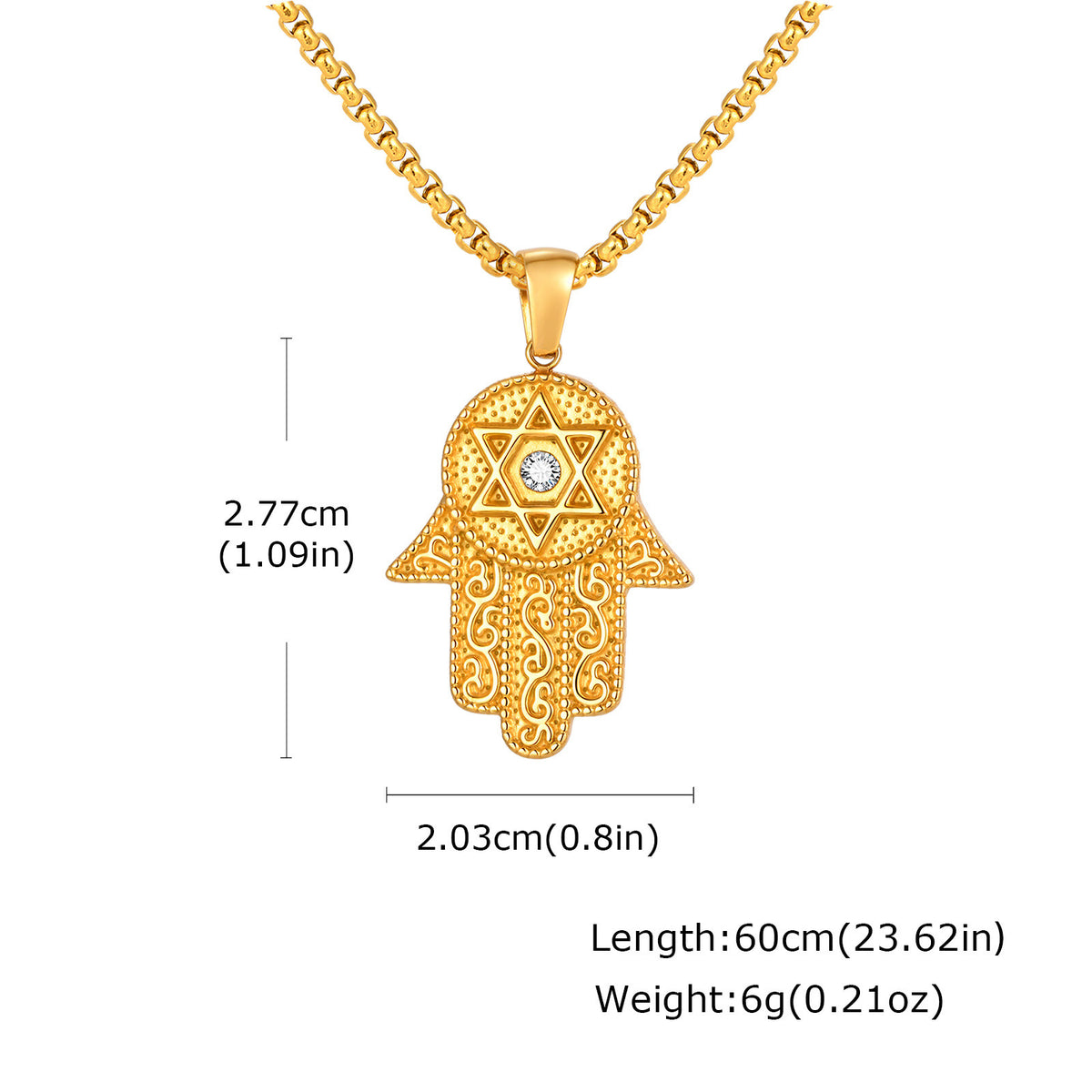 Zircon Stainless Steel Pendant