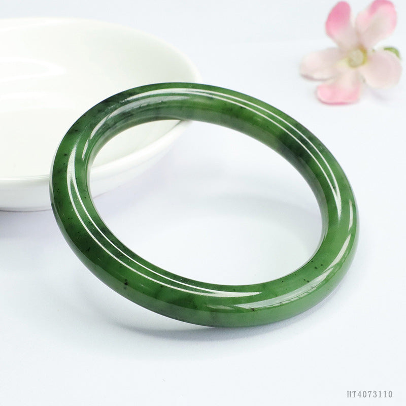 Hetian Jasper Round Bangle