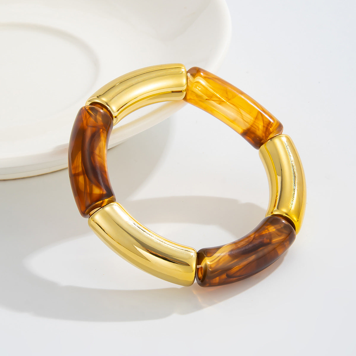 Planderful Vienna Verve Leopard Print Elastic Bracelet For Fashion Forward Women Retro Statement Jewelry