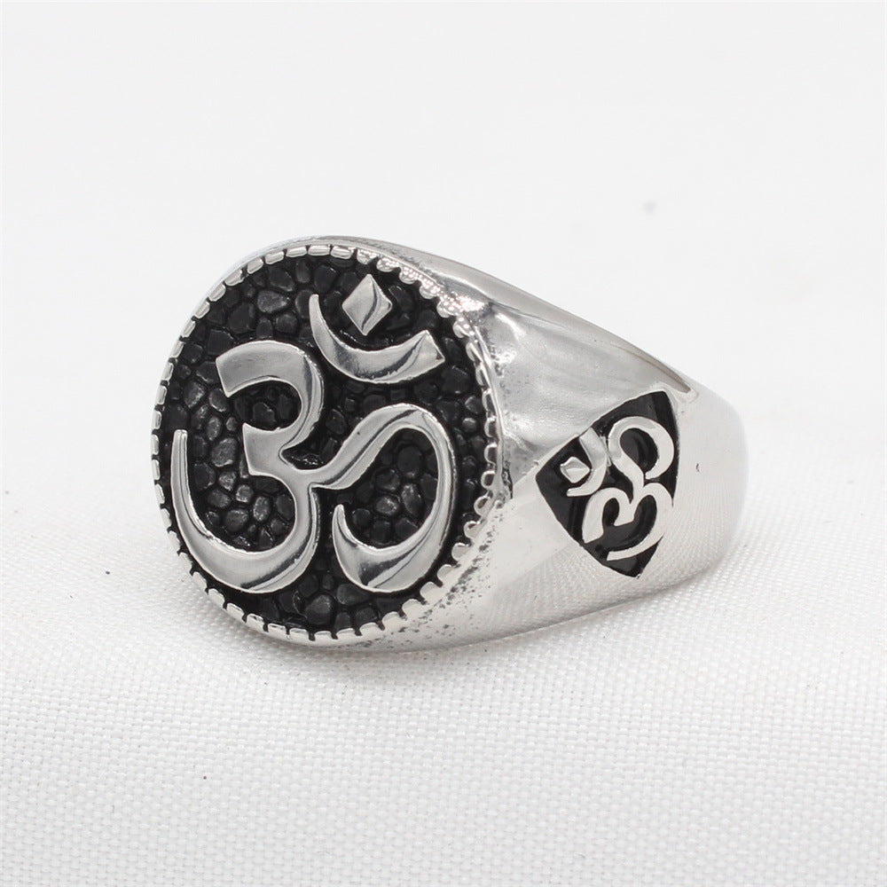 Planderful Titanium Steel Ring Unisex Retro Fashion Statement Accessory For Men And Women
