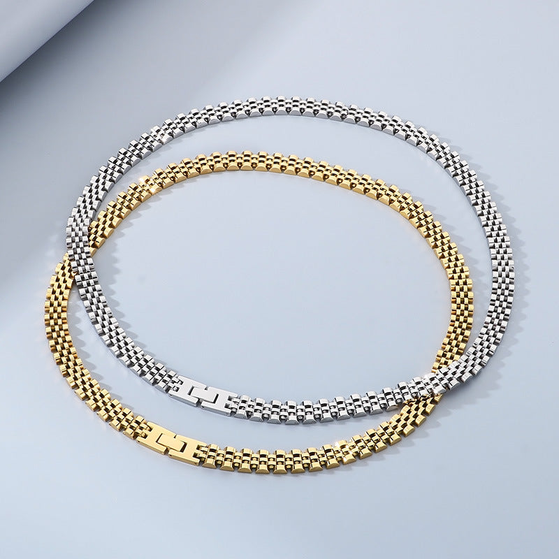 Planderful Glossy Hip Hop 10mm Five Row Chain For Men