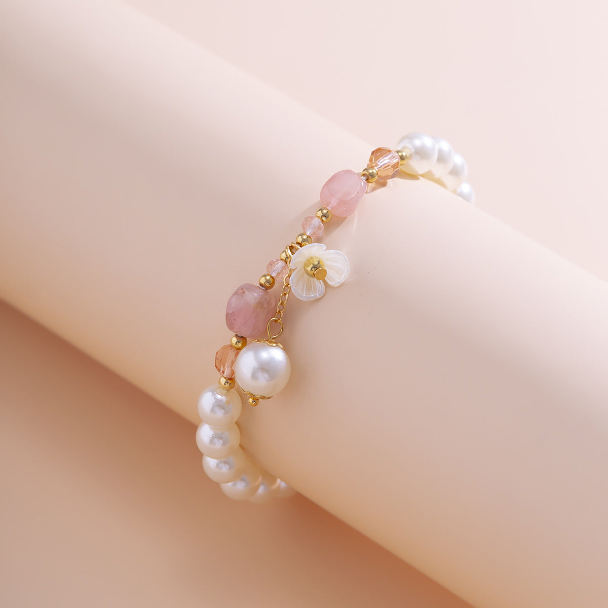 Planderful Vienna Verve Crystal Butterfly Bracelet For Women Elegant Beaded Elastic Jewelry