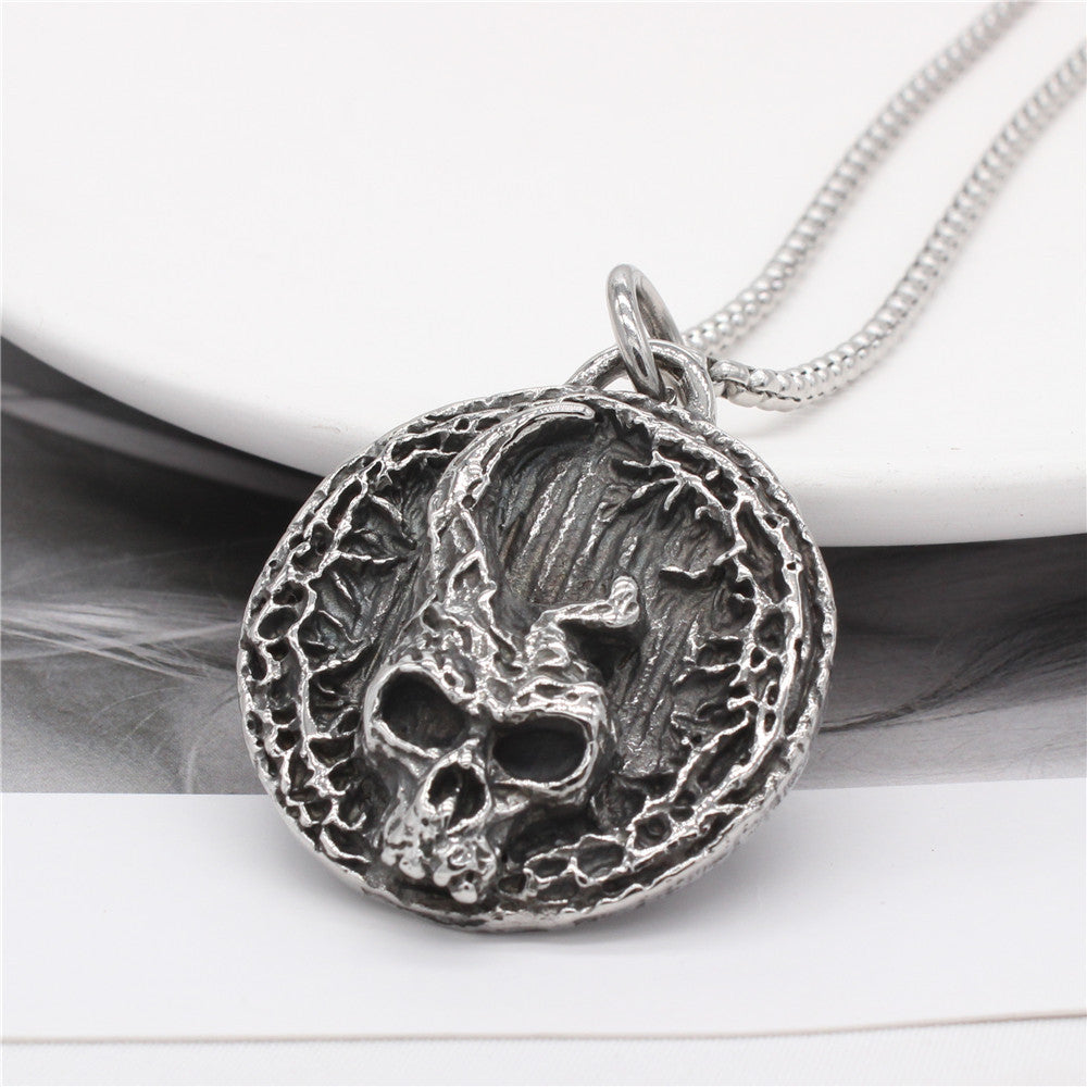 Classic Skull Titanium Steel Pendant Necklace