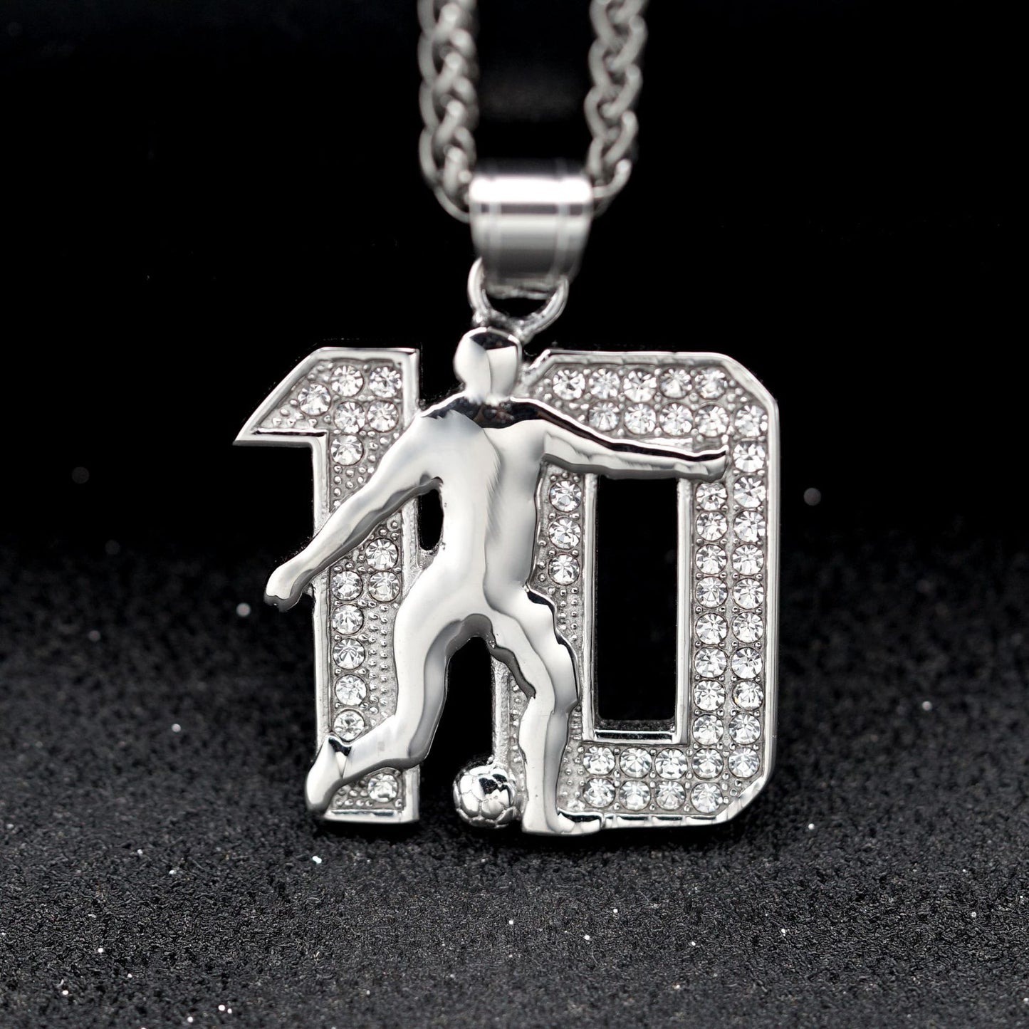 Zircon Necklace – Statement Hip Hop Pendant With Gold Plated Steel 10 For Everyday Genie Collection