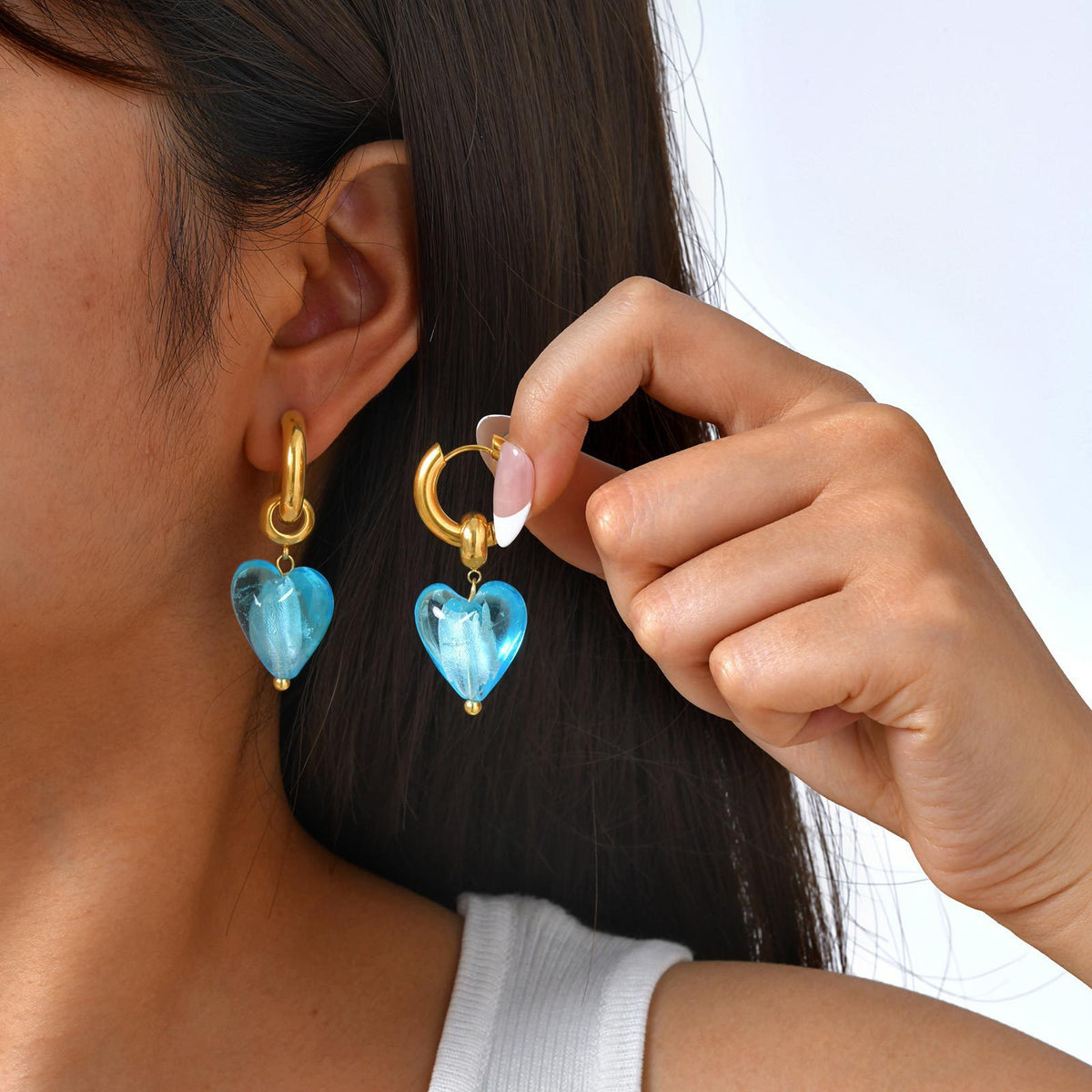 Stainless Steel Heart Earrings