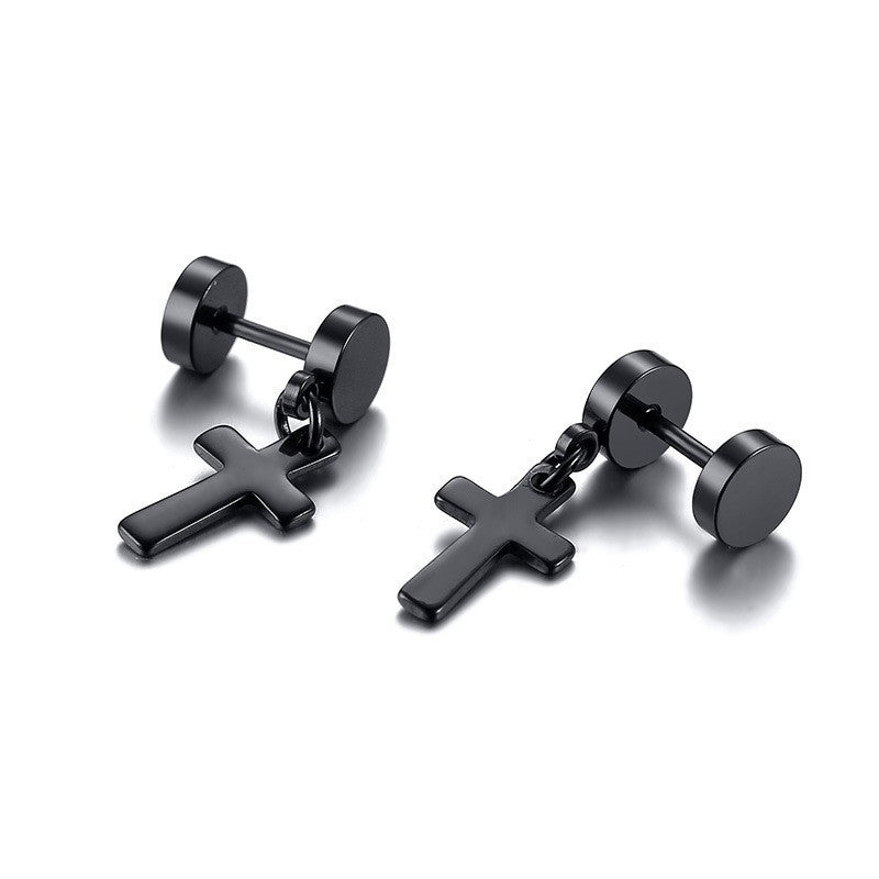 Stainless Steel Cross Earrings