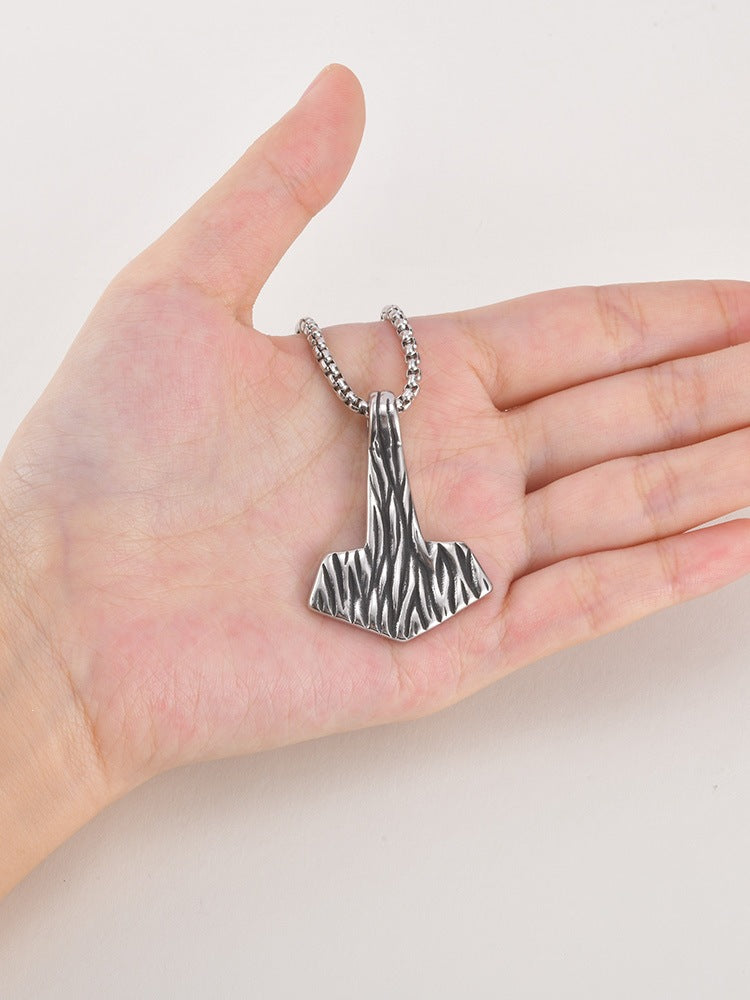 Hot Selling Stainless Steel Dark Punk Thunder Gong Leisure Vitality Young Pendant Necklace
