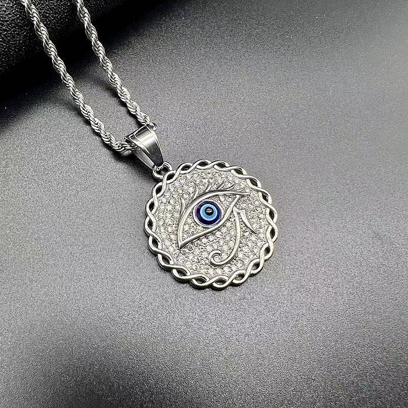 Rhinestone Necklace – Statement Eye Of Horus Pendant