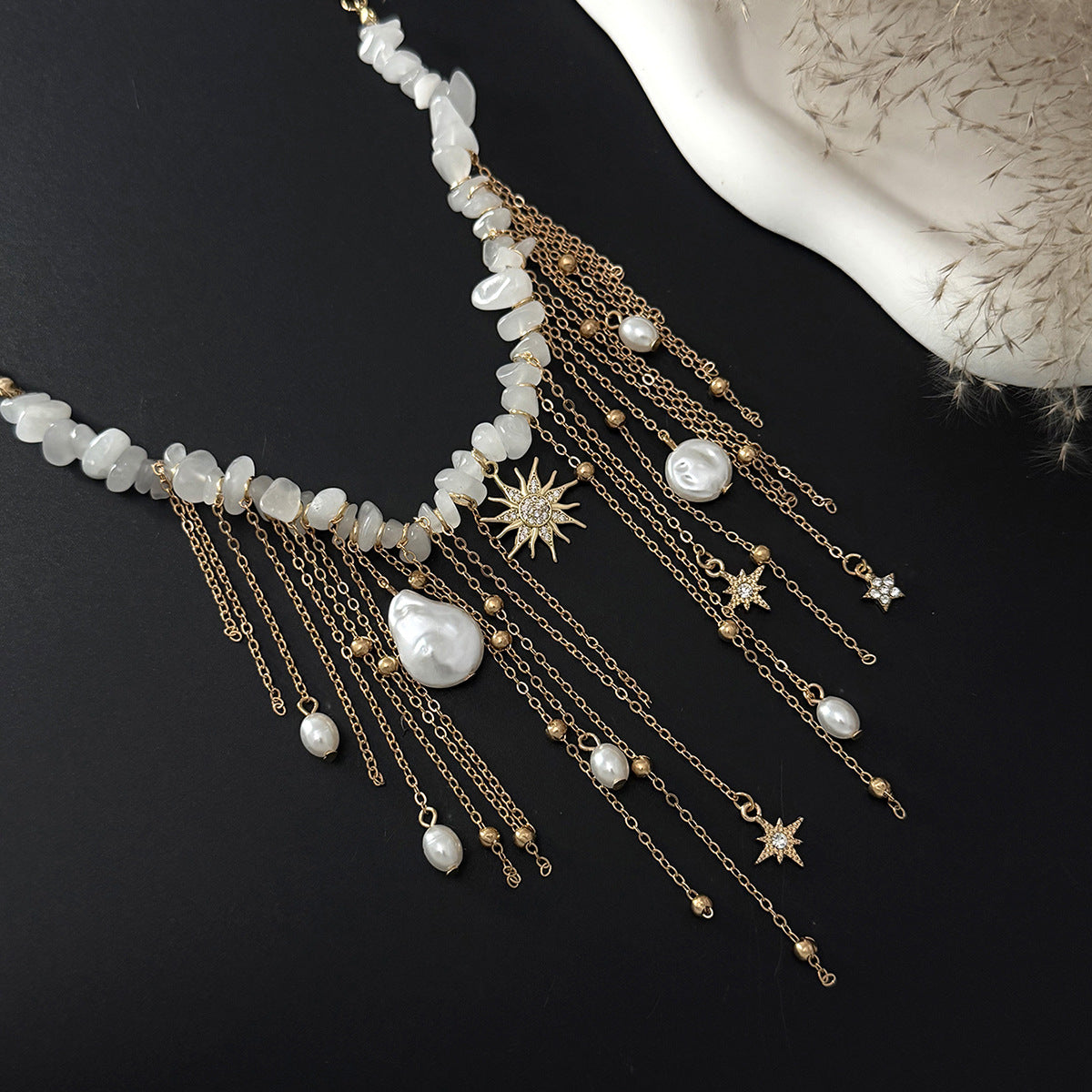 Sun & Star Gemstone-Style Vacation Necklace