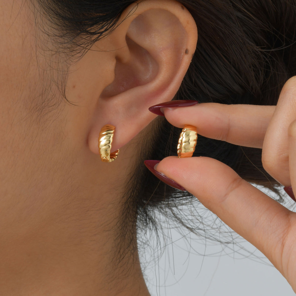 Gold-Tone Earrings — Two Finishes