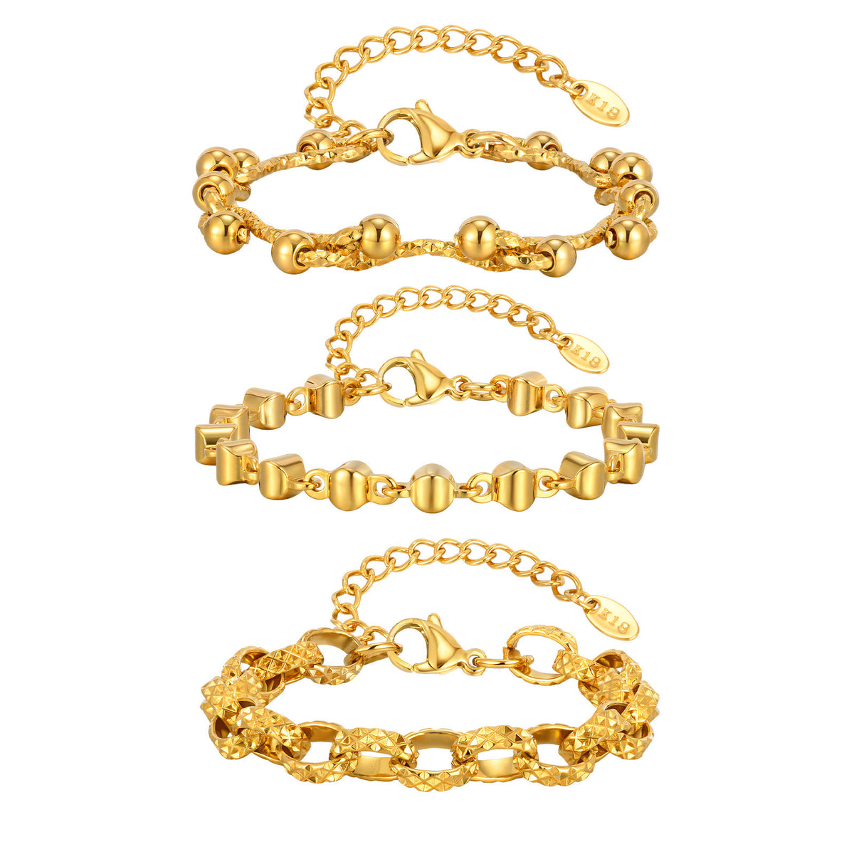 Handmade Chain Personalized Stacked Stainless Steel Bracelet