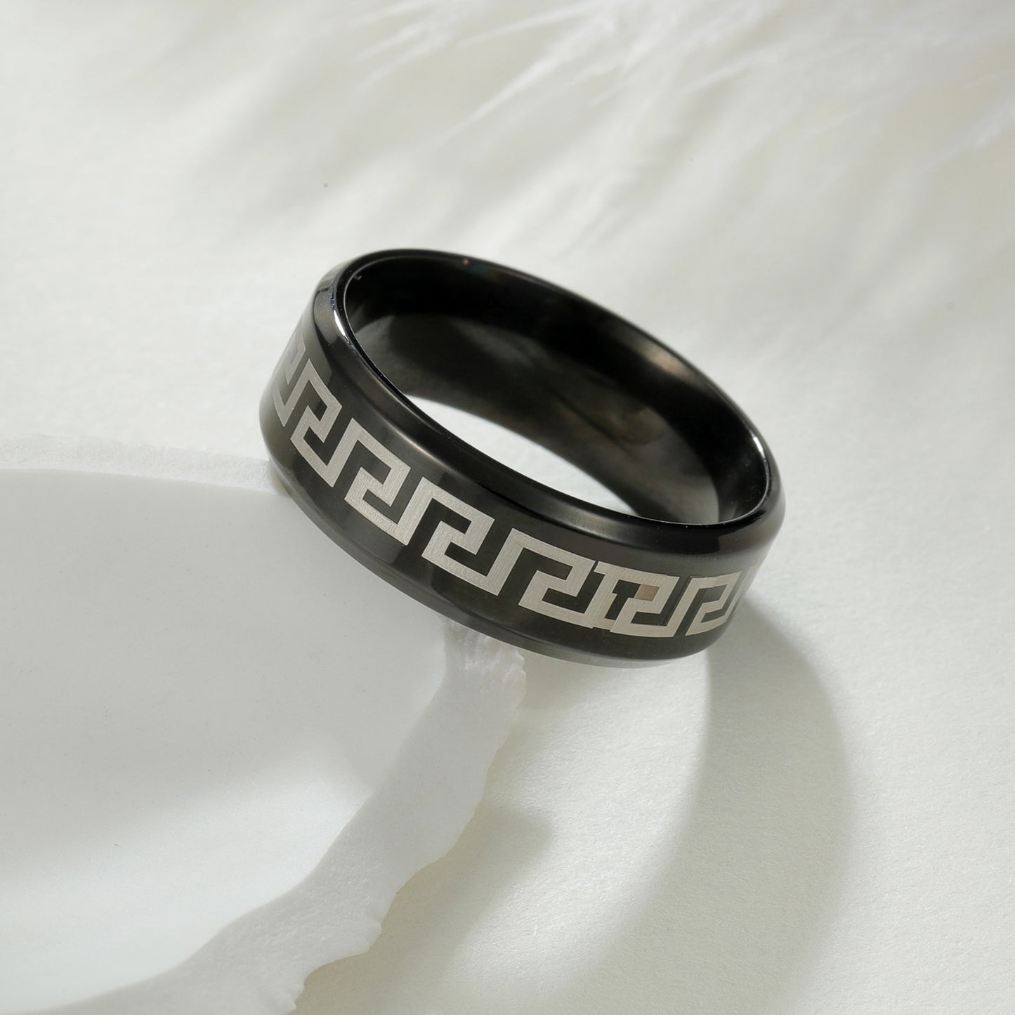 Planderful Everyday Genie 8mm Stainless Steel Ring Unisex Protection Statement For Men