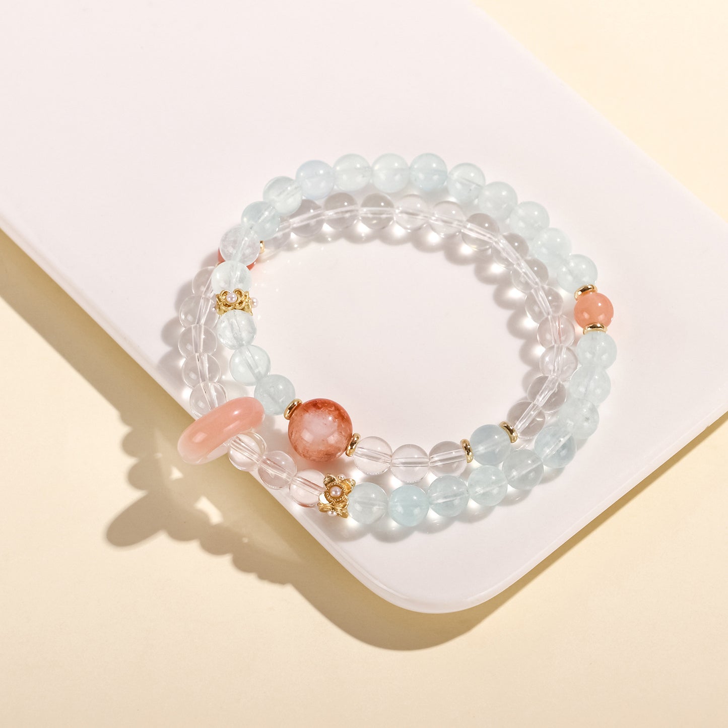 Planderful Fortune's Favor Bracelet – Elegant Crystal and Agate Design