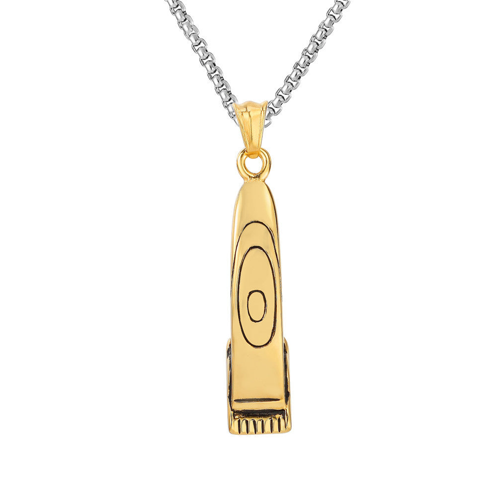 Steel Pendant For Unisex Fashion Timeless Retro Hairdresser Style Planderful Everyday Genie