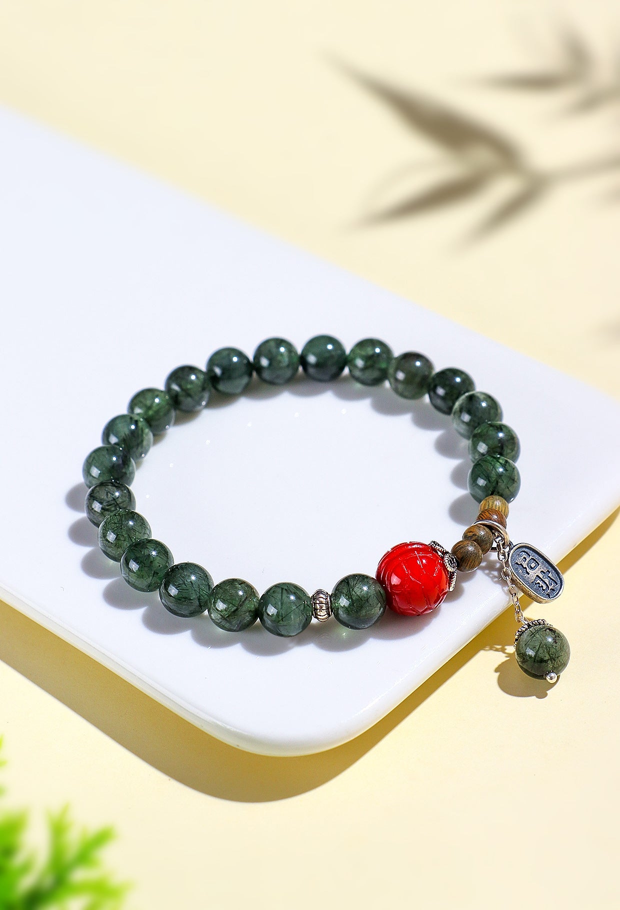 Planderful Fortune's Favor Bracelet – Elegant Natural Crystal and Sandalwood Design