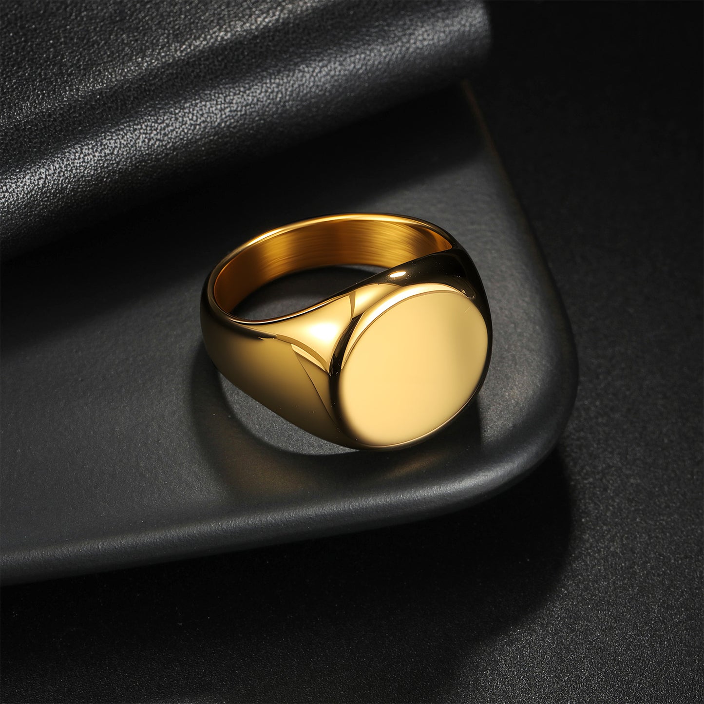 Planderful Premium Titanium Steel Ring For Men And Women Unisex Round Seal Design Everyday Genie