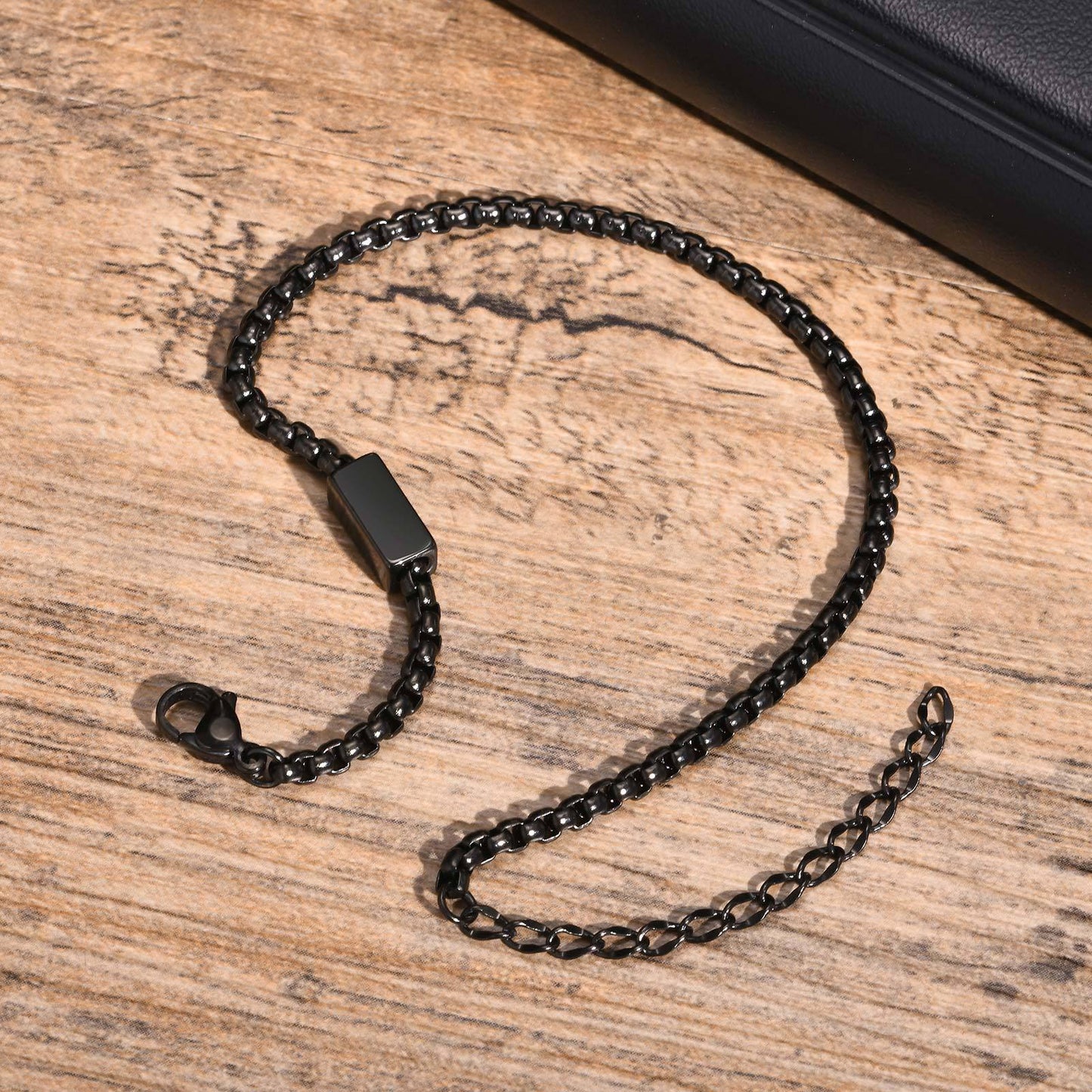 Planderful Stainless Steel Square Chain Bracelet For Men