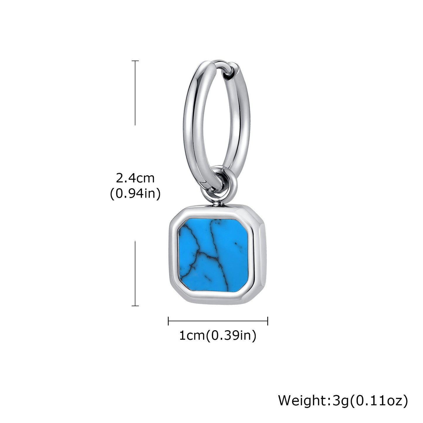 Planderful Stainless Steel Earrings Unisex Bold Tiger Eye