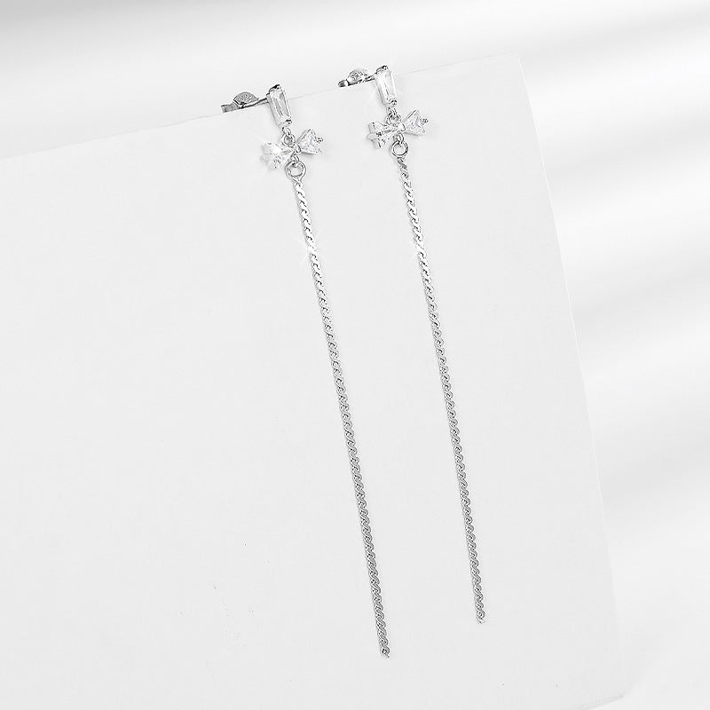Bow Stud 925 Sterling Silver Women's Earrings