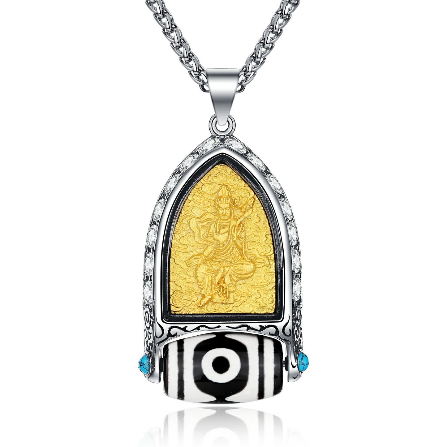 Steel Necklace - Vintage Zodiac Signs And Saint Charms Chain For Men And Women Everyday Luxe