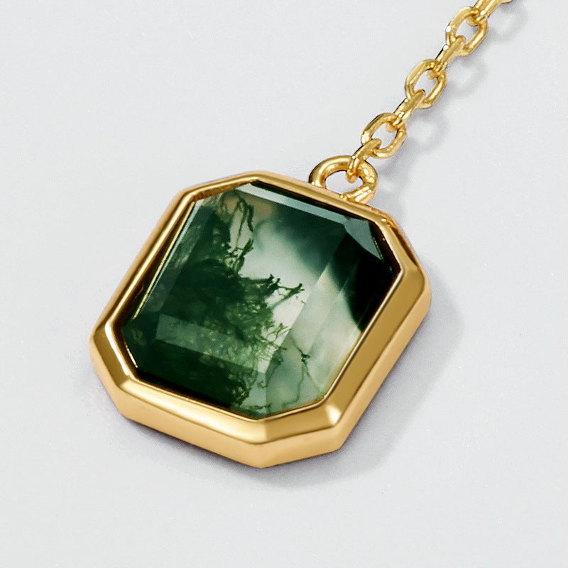 Planderful Everyday Genie Earrings – Cross-border New Olive Flower Relief with Green Moss Inlay