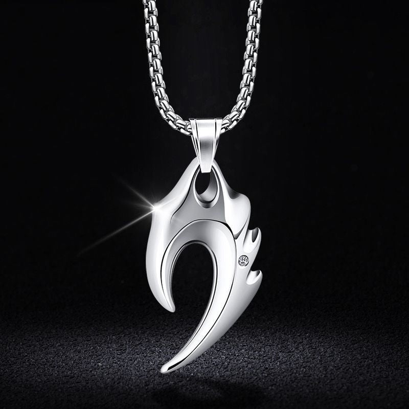 Planderful Jewelry Wolf Tooth Necklace Titanium
