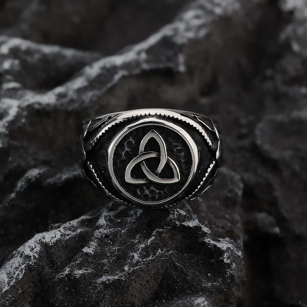 Vintage Viking Stainless Steel Men's Ring