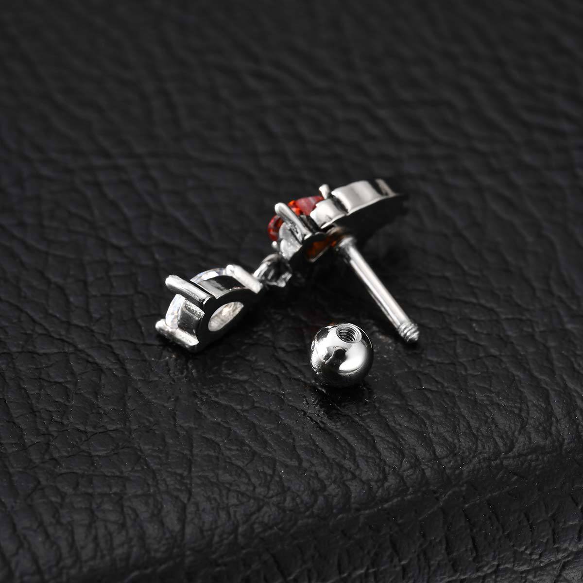 Stainless Steel Zircon Earrings