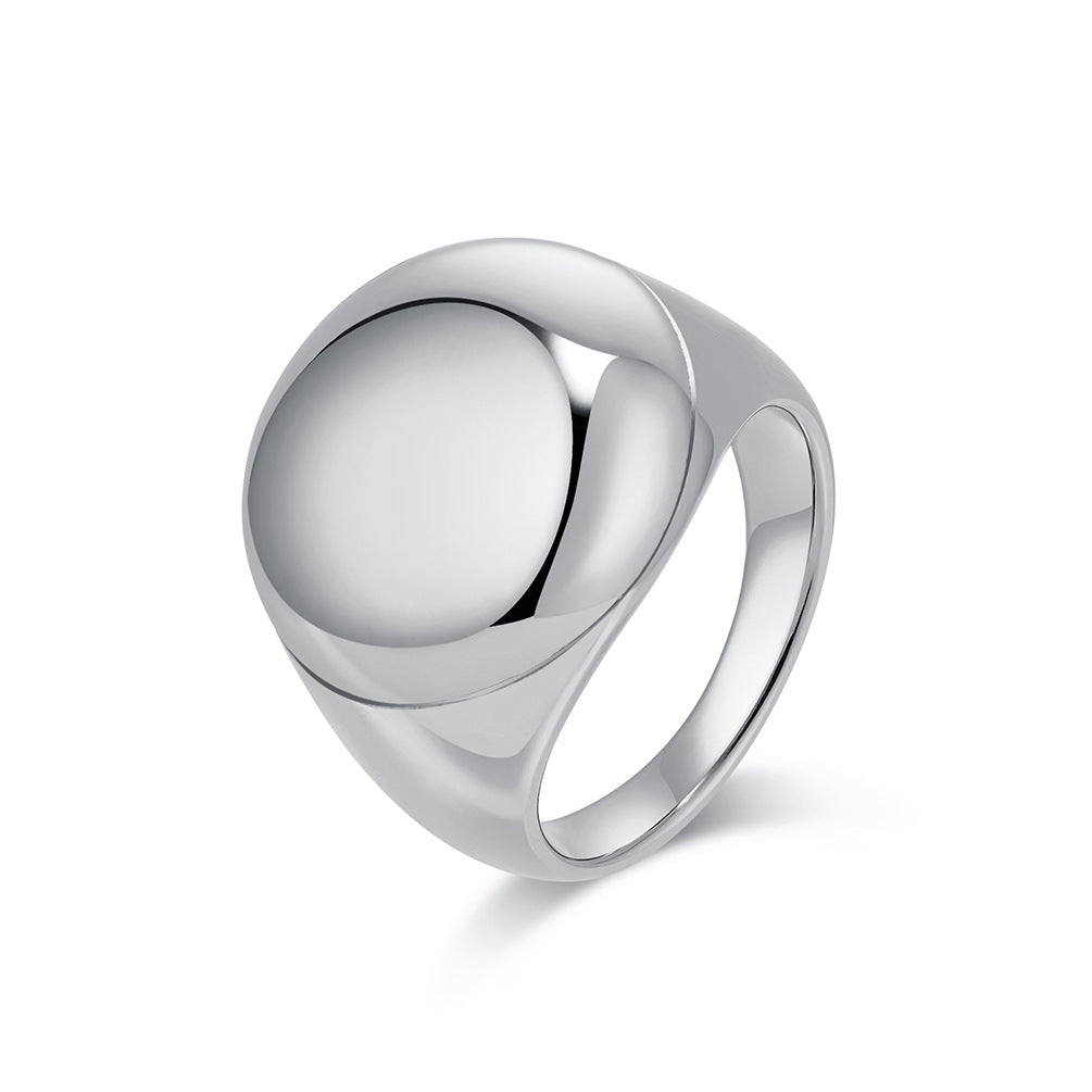 European and American Simple Curved High-Gloss Titanium Steel Ring Gender-Free Fashion Jewelry Wholesale for Men