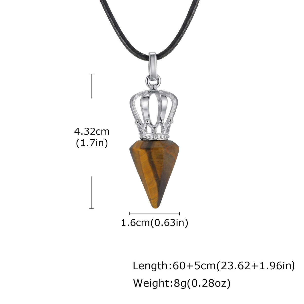 Tiger's Eye Stainless Steel Pendant