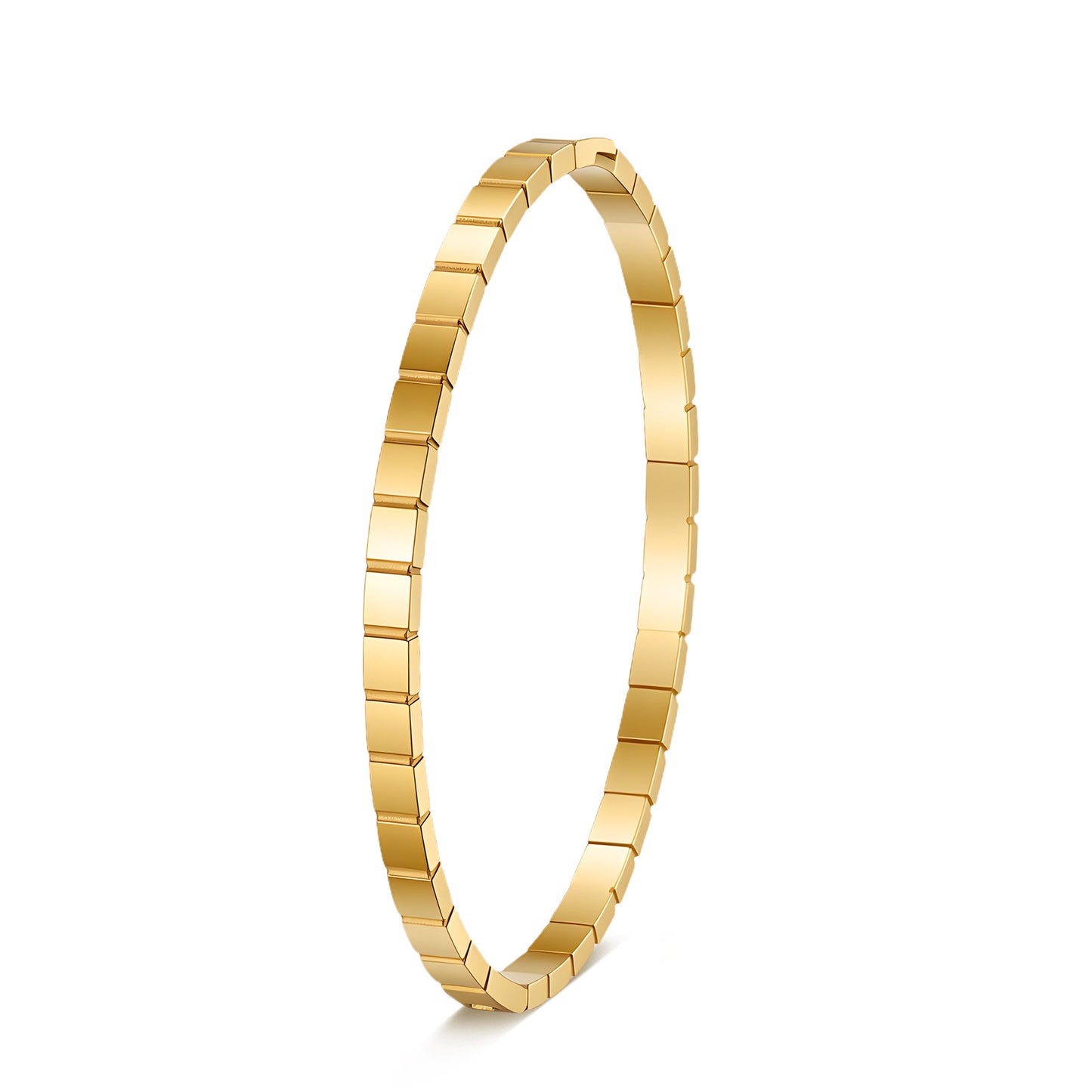 Unisex Stainless Steel 4MM Square Round Bracelet By Planderful Everyday Genie For Everyday Style And Protection
