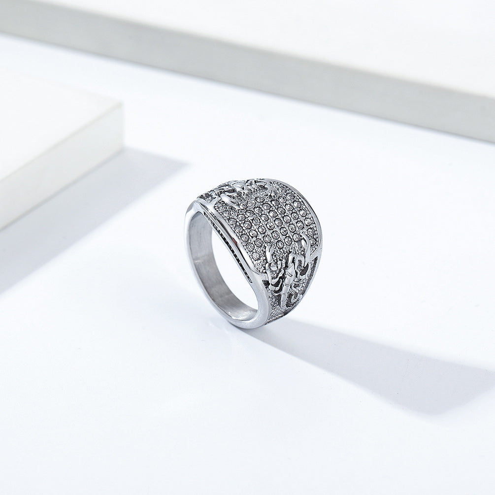 Steel Ring Statement Nordic Minimalist Everyday Genie Collection Mens Fashion Accessory For Daily Wear Planderful