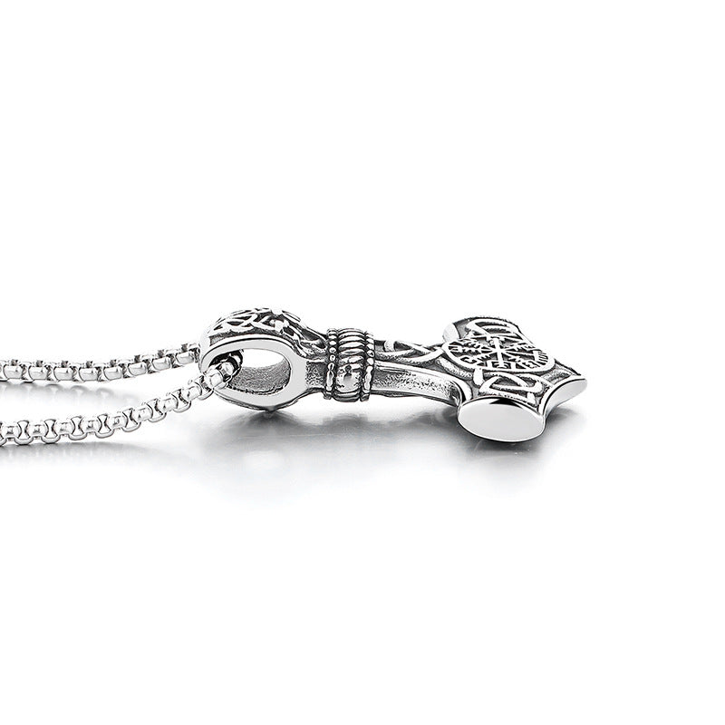 Titanium Steel Necklace - Vintage Nordic Viking Anchor
