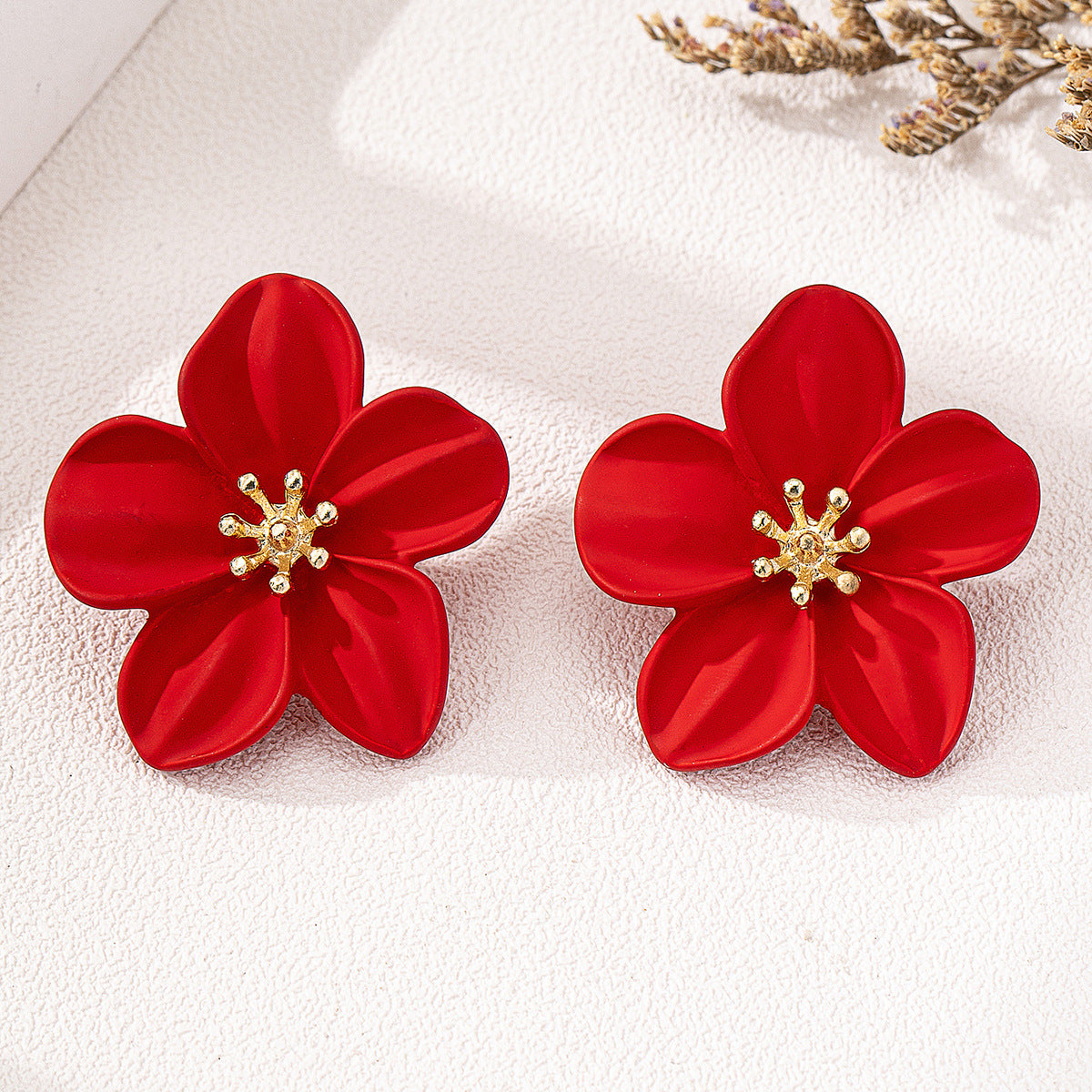 Planderful Vienna Verve Earrings Set – Elegant Luxury Metal Flower Design