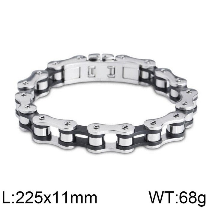 Planderful Mens Titanium Steel Bracelet Bicycle Woven