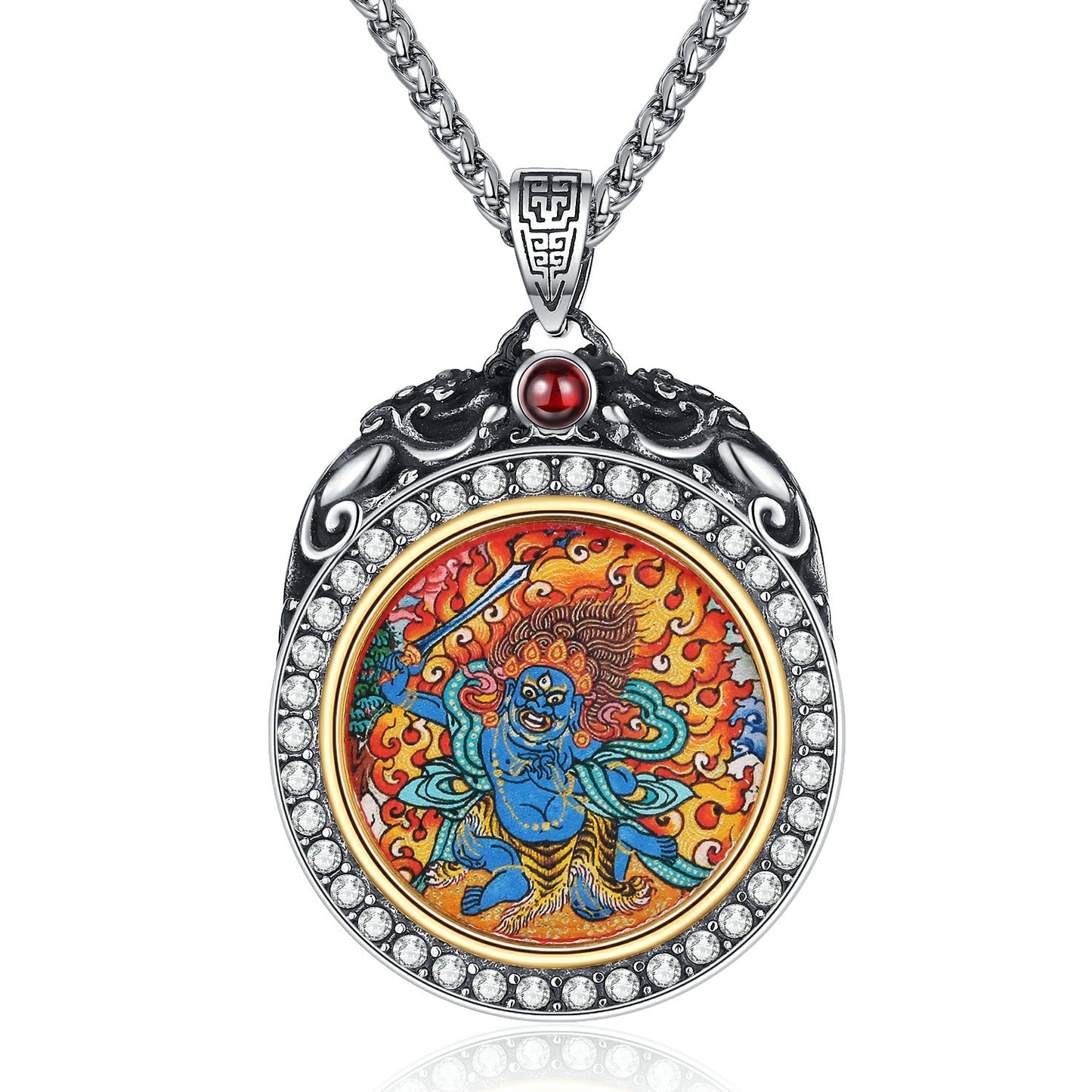 Stone Necklace – Elegant Zodiac Buddha Pendant