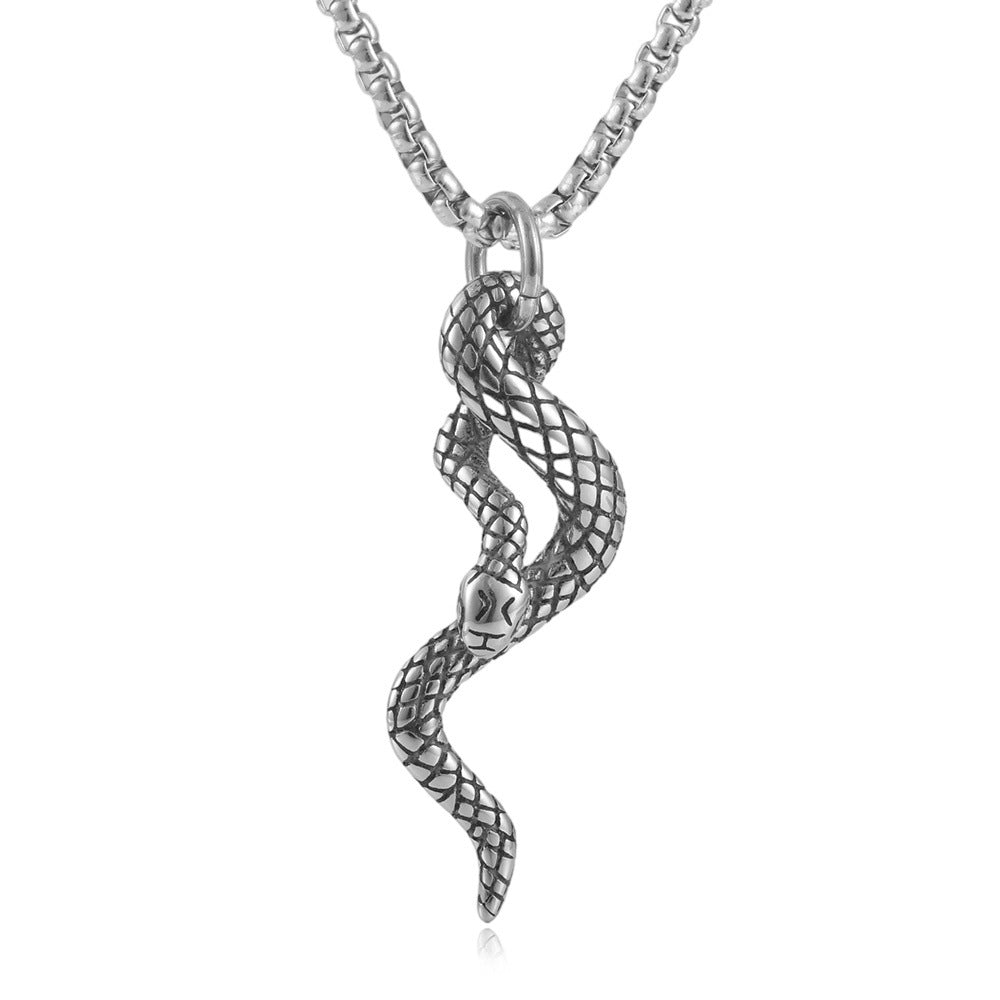 European And American Stainless Steel Multi-Snake Pendant