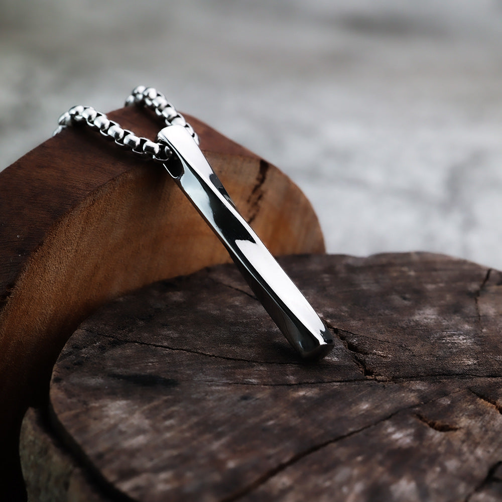 Punk Cross Stainless Steel Men's Pendant Necklace
