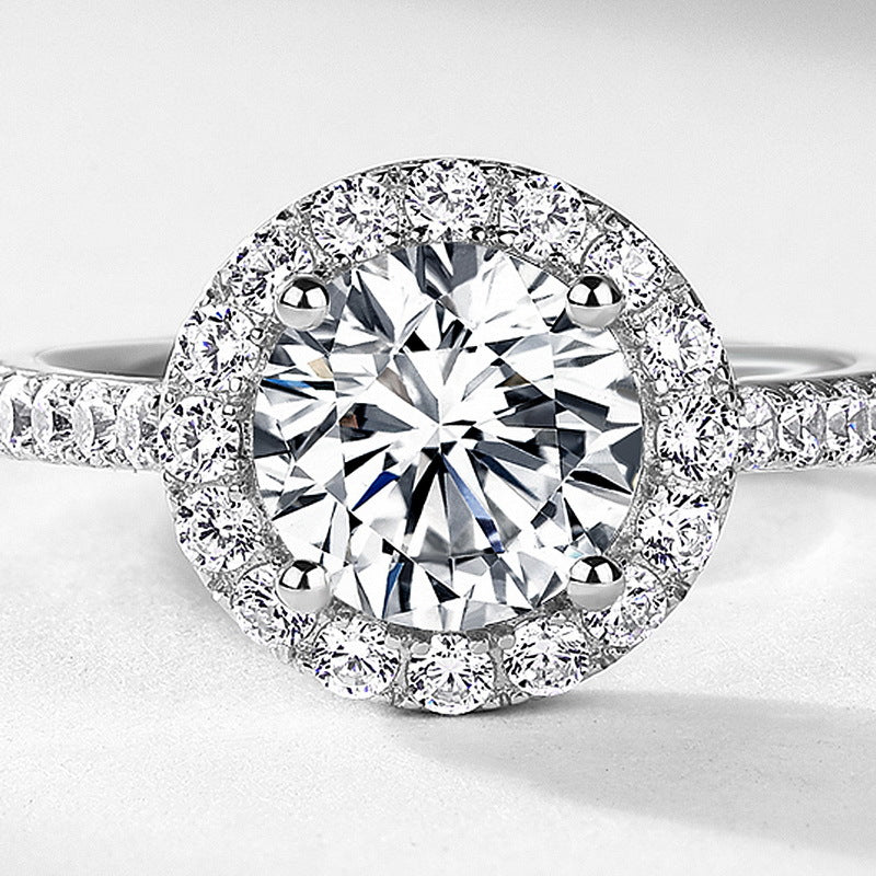 Planderful Magic Star Diamond Ring – Elegant Moissanite D Color Wedding Jewelry