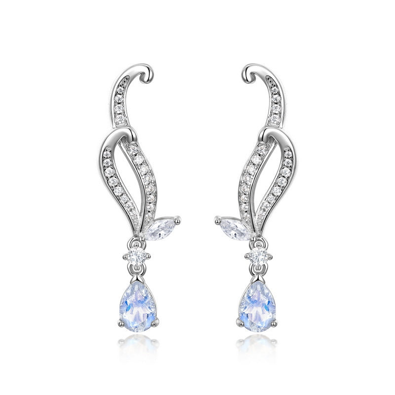 Planderful Everyday Genie Earrings – Exaggerated Colorful Blue Moonlight Design