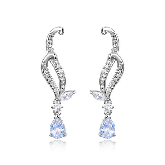 Planderful Everyday Genie Earrings – Exaggerated Colorful Blue Moonlight Design