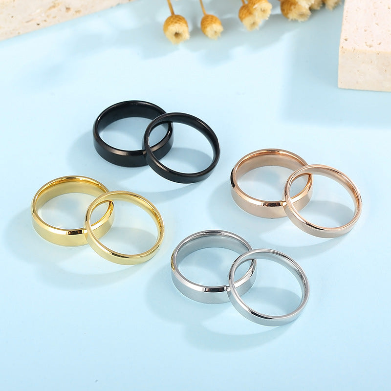 Korean With The Same Stainless Steel Ring, Harajuku Cold Wind Smooth